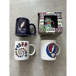 Lot Of 4 Vintage “The Grateful Dead” Coffee Mugs RARE Dancing Bears